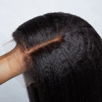 Violet Human Hair Wig, Denstity 150% with Transparent Swiss Lace, Closure 5x5 and 4x4 Black, Straight Hair, Beginner Friendly