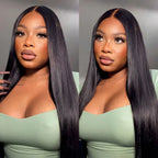 Violet Human Hair Wig, Denstity 180%, Glueless with Transparent Swiss Lace, Closure 7x5, Straight Hair