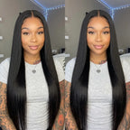 Violet Human Hair Wig, Denstity 180%, Glueless with Transparent Swiss Lace, Closure 7x5, Straight Hair