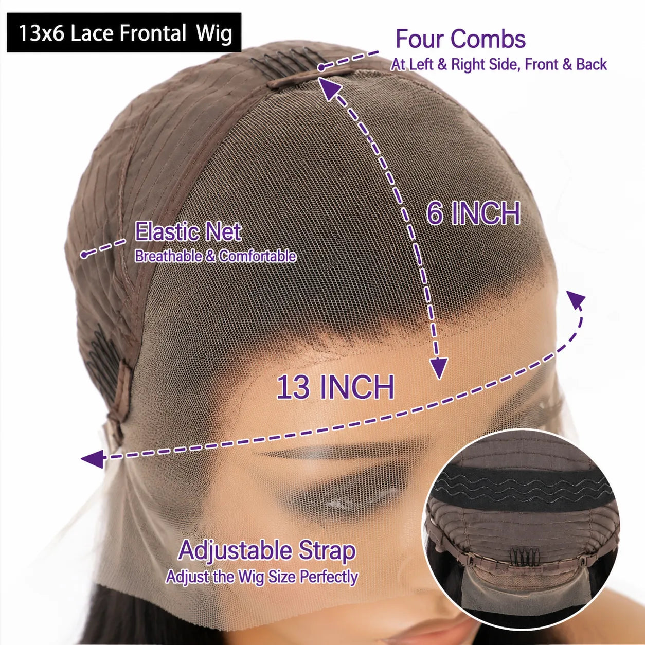 Body Wave Lace Front 13x4 / 13x6 Brown Highlight Swiss Lace Ple-Plucked- Violeta Hair