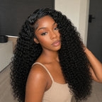 Deep Wave Curly Wig 13x4 Glueless Pre-cut Lace Black HD Lace Wear & Go Pre Everything - Violeta Hair