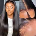 Straight 13x4 Invisible Swiss Lace Glueless Wig Human Hair Pre-Plucked Natural Hairline Beginner Friendly