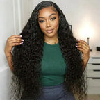Violeta Human Hair Wig, Denstity 150% with Transparent Swiss Lace, Affordable Luxury, Lace Front 13x4 / 13x6 Black, Water Wave Hair