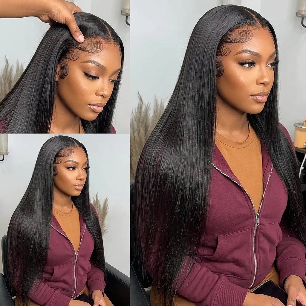 Violeta Human Hair Wig, Denstity 150% with Transparent Swiss Lace, Glueless, Natural Appearance, 6x5 Closure Wig, Straight Hair