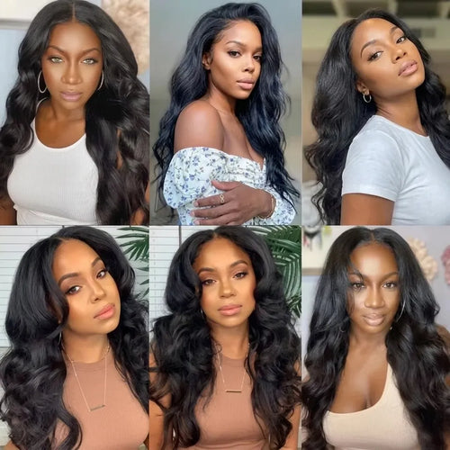 Black Body Wave Wig 13x6 Swiss Lace Easy to Comb and Bleached Knots - Violeta Hair