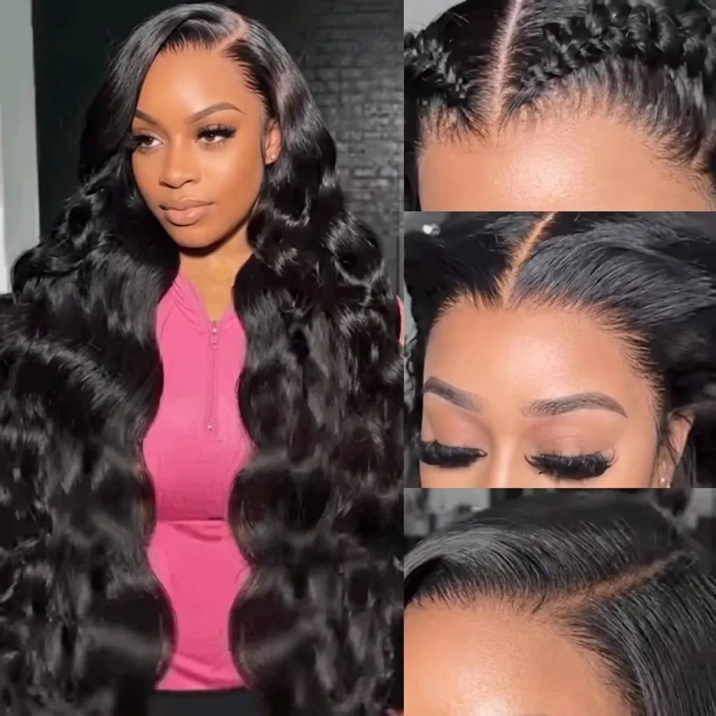 Black Body Wave Wig 13x6 Swiss Lace Easy to Comb and Bleached Knots - Violeta Hair