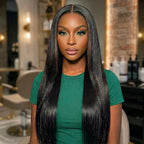 Violeta 13x4 Swiss Lace Human Hair Wig – Pre-Plucked Natural Black.