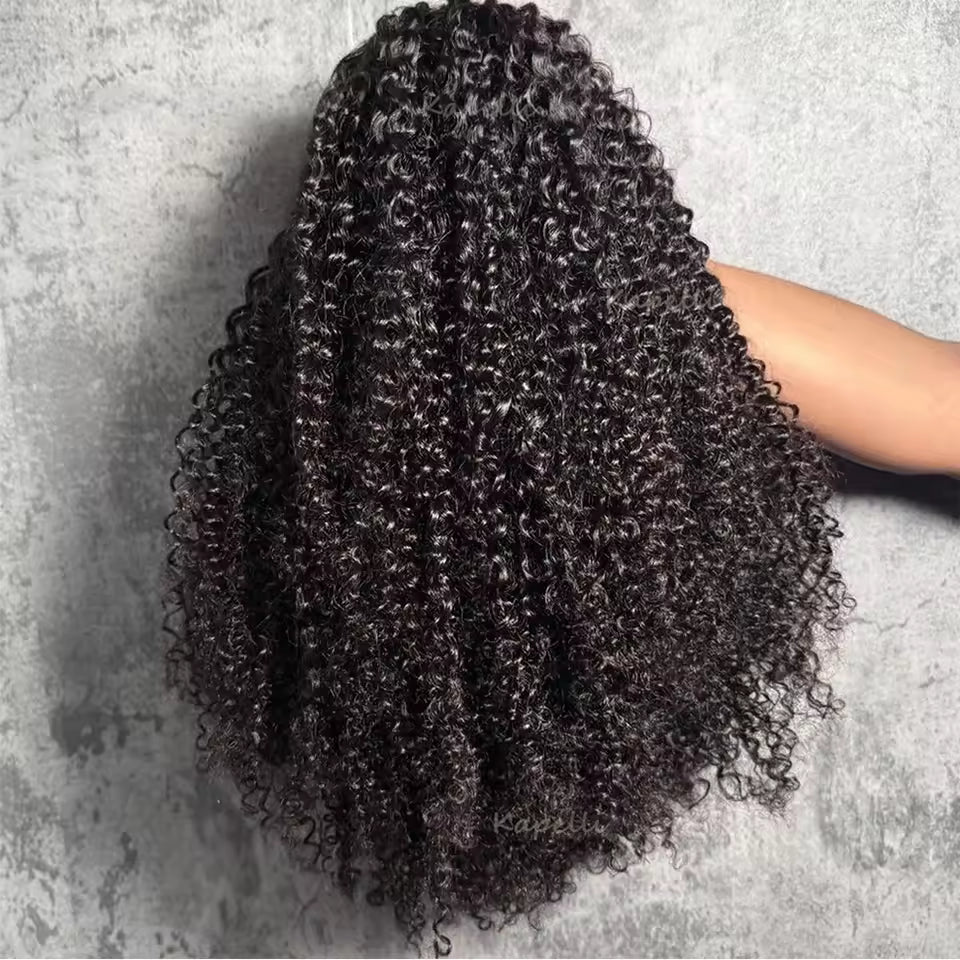 Violet Human Hair Wig, with Transparent Swiss Lace 13x4 Black, Straight, Body Wave and Water