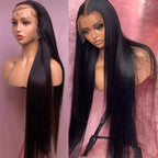 Black Straight 360 Lace Front Wig Swiss Lace Movement and Fluidity Pre-plucked - Violeta Hair