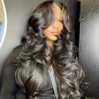 Violeta Human Hair Wig, Beginner Friendly, Denstity 150% with Transparent Swiss Lace, 13x6 Lace Front and 4x4 Closure Black, Body Wave Hair Hair