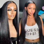 Violeta Human Hair Wig, Denstity 150% with Transparent Swiss Lace, Glueless, Natural Appearance, 6x5 Closure Wig, Straight Hair