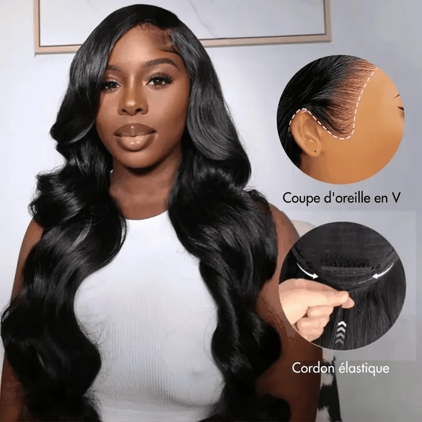 Perruque ondulée en cheveux humains | Dentelle 13x6 ou 6x5 | Sans colle | Densité 250 % | Mavi