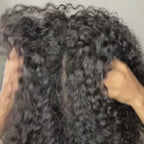 Violet Human Hair Wig, with Transparent Swiss Lace 13x4 Black, Straight, Body Wave and Water