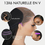 Perruque ondulée en cheveux humains | Dentelle 13x6 ou 6x5 | Sans colle | Densité 250 % | Mavi