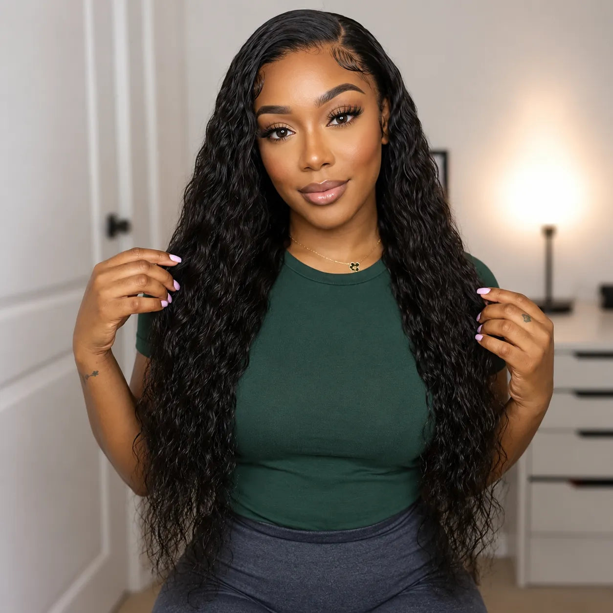 Water Wave Lace Front 13x4 / 13x6 Swiss Lace Affordable Luxury Pre-plucked - Violeta Hair